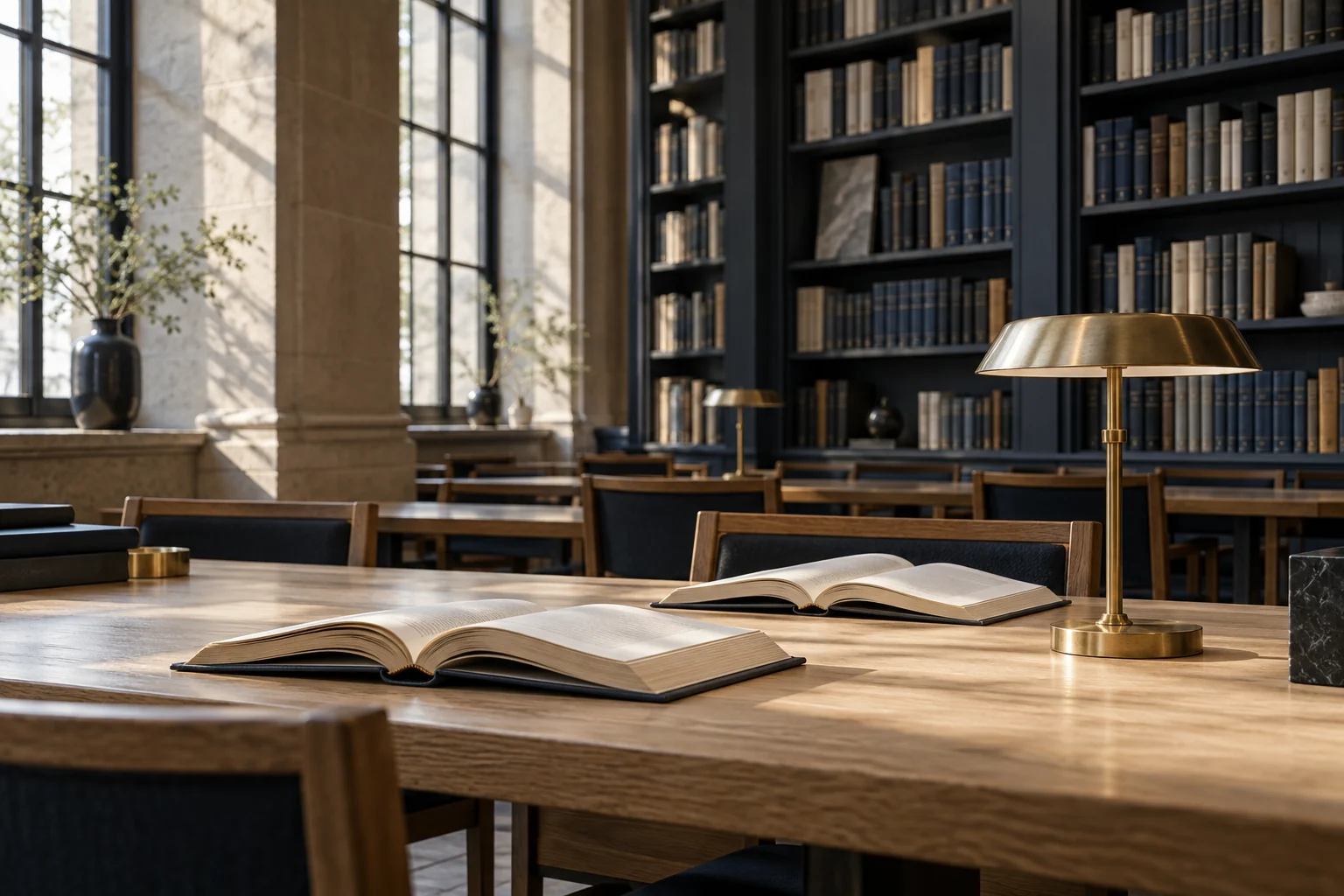 AI-generated thematic illustration of a reading room